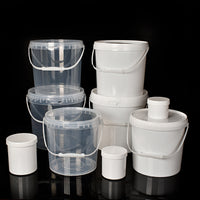 Food Grade Plastic Storage Container with Lid and Handle - Thickened Transparent PP Bucket for Toys and Packaging