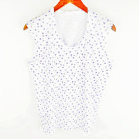 Women's Cotton Sleeveless Undershirt for Middle-Aged & Elderly, Thin Summer Floral Print Vest