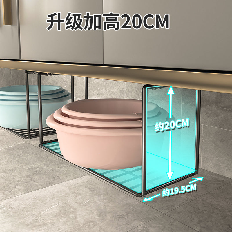 Under-Sink Bathroom Storage Rack Wall-Mounted Basin Organizer for Toilet and Washroom