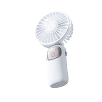Portable Folding Handheld Fan with Digital Display, USB Rechargeable Mini Desk Fan for Summer Cooling