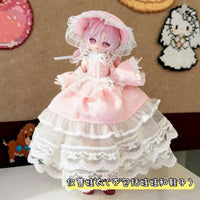 Doll Clothes Set for OB11 BJD Dolls, 11-17cm Sweet Maid Dress Outfits