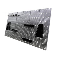 Steel Pegboard Wall Organizer with Hooks for Tools and Supplies