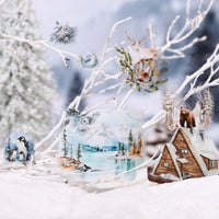 Winter Forest PET Tape for DIY Scrapbooking and Journaling, 6 Designs