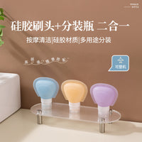 Silicone Travel Bottles for Shampoo Lotion Toiletries - Squeezable Refillable Containers