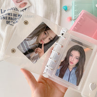 INS Glitter M5 Transparent 3-inch Loose-leaf Photo Album for Kpop Photocards & Instax Mini