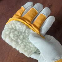Cowhide Welding Gloves Heat Resistant Industrial Safety Work Gloves