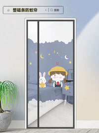 Magnetic Screen Door with Corgi Print, Side Opening, No-Drill Installation