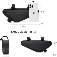 Bicycle Triangle Frame Bag, Waterproof Bike Front Tube Pouch for Road Mountain Bikes, Cycling Accessories Storage Pack