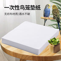 Disposable Bird Cage Liners for Parrots and Mynah Birds, Absorbent Non-Woven Tray Pads