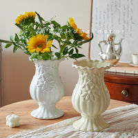Lily of the Valley Ceramic Vase Vintage Art Decor for Living Room Dining Table Flower Arrangement