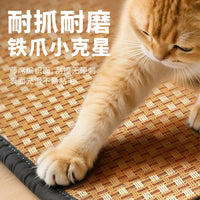 Pet Cooling Mat for Dogs and Cats, Summer Breathable Ice Silk Pad, Washable and Bite-Resistant Pet Bed