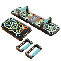 Push-Up Board Training System with Resistance Bands for Home Gym Full Body Workout
