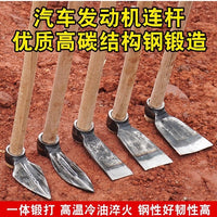 Thickened Hand-Forged Garden Hoe with Wooden Handle for Planting and Cultivating