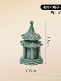 Japanese Zen Garden Pagoda Lantern Miniature Ornament for Landscaping, Bonsai, and Aquariums