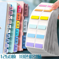 Transparent Writable Index Tabs Sticky Notes Paper Labels for Students, Classification and Bookmark Stickers