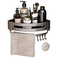 Space Aluminum Corner Shower Caddy Wall Mounted No-Drill Bathroom Storage Organizer
