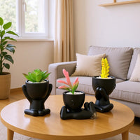 Nordic Style Succulent Planter Pot Creative Resin Desktop Ornament for Small Plants