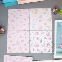 Origami Paper Double-Sided Printed Cartoon Floral Craft Paper for DIY Kindergarten Activities