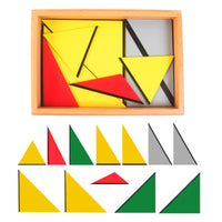Montessori Geometric Puzzle Boards Educational Toy for Kids, Sensory Training Triangle Composition