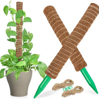 Coir Moss Pole for Climbing Plants, PVC Base Plant Support Stick for Potted Plants, Garden Trellis Extension