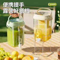Luxury Heat-Resistant Cold Water Pitcher with Faucet for Refrigerator, Fruit Tea, and Beverages