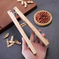 Wooden Peanut Sheller and Nut Cracker Tool for Home Use