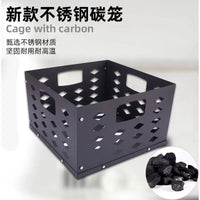 Stainless Steel Folding BBQ Grill Basket for Outdoor Smoker and Charcoal Grilling