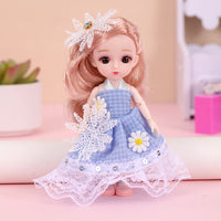 Baobaodi 16cm BJD Doll with 13 Movable Joints, Princess Dress-Up Toy for Girls, Birthday Gift
