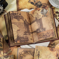 Vintage Kraft Paper Journal Notebook with Hardcover and Decorative Pages