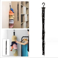 Wall-Mounted Hat Organizer Rack for Entryway and Wardrobe, No-Drill Adhesive Cap Holder