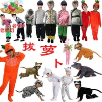 Children's Radish Fairy Tale Play Costume Set for Stage Performance