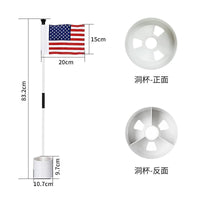 Golf Putting Green Flagstick Set with Hole Cup and Detachable Flag
