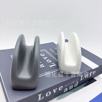 Ceramic Half-Moon Napkin Holder for Home, Restaurant, Hotel, and Cafe