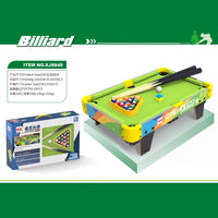 Kids' Wooden Mini Pool Table Set with Cues, Family Interactive Game for Boys & Girls