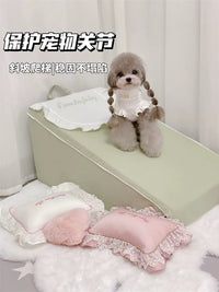 Glutinous Rice Pet Stairs Steps for Small Dogs and Cats, Bedside Ramp Ladder for Easy Access to Beds and Sofas