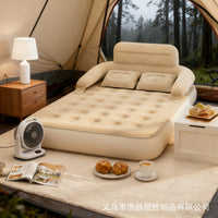 Inflatable Air Mattress with Backrest for Home and Outdoor Camping