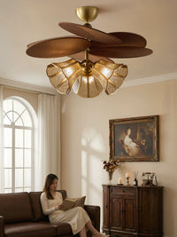 French Vintage Wabi-Sabi Rattan Ceiling Light for Bedroom Dining Room