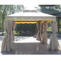 Outdoor Roman Canopy Gazebo with Side Curtains for Patio Garden Events