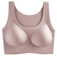 Cloud Latex Wireless Bra for Women, Seamless Gather Comfort Vest Style Maternity Sports Underwear