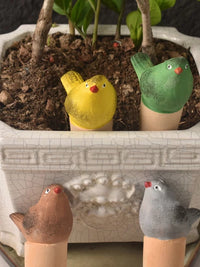 Ceramic Bird Self-Watering Spikes for Potted Plants