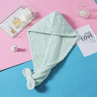 Thickened Coral Fleece Hair Drying Towel Wrap for Women, Super Absorbent Quick Dry Turban