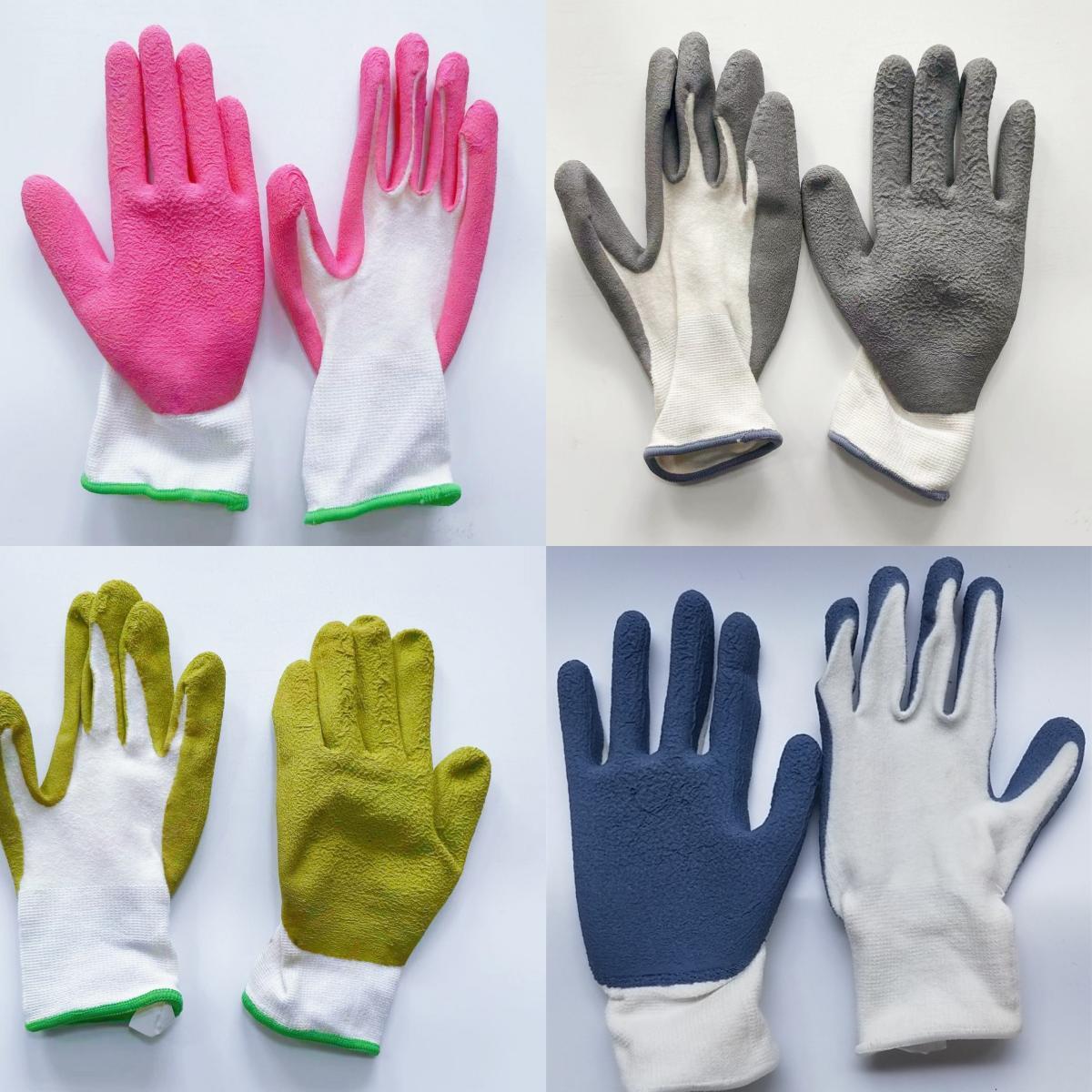 Bamboo Fiber Latex Coated Gardening Gloves - Puncture & Water Resistant for Planting & Floral Work