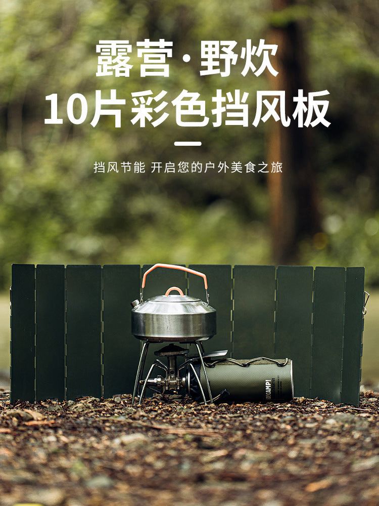 Portable Folding Camping Stove Windshield for Cassette Gas Stove