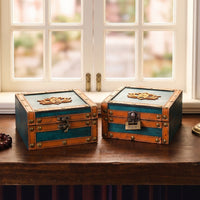 Chinese Antique Style Solid Wood Storage Box for Jewelry, Coins, and Documents
