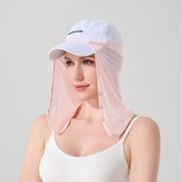 Sun Protection Wide Brim Hat with Detachable Face and Neck Flap for Outdoor Activities