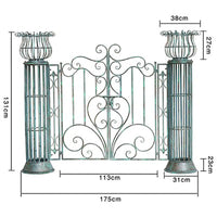 Vintage Distressed Garden Arch Trellis for Villa Entrance & Climbing Plants