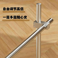 Adjustable Rolling Garment Rack Brushed Stainless Steel Clothes Display Stand for Retail and Home Use
