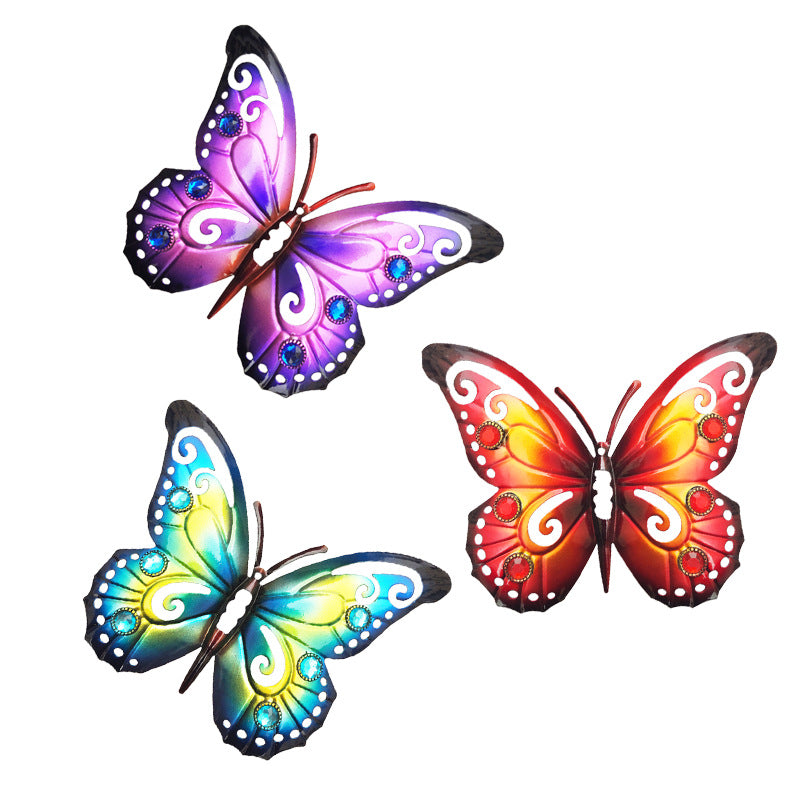 Minjie Chuangyi Hollow Iron Art Butterfly Wall Decor for Home & Garden