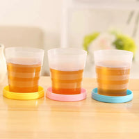 Portable Collapsible Silicone Travel Cup - Food-Grade, High-Temperature Resistant, Retractable Design