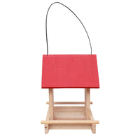 Wooden Bird Feeder House for Outdoor Hanging, Rainproof Shelter for Wild Birds